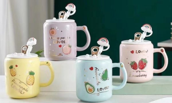 Set Tazas Frutas Arcoíris