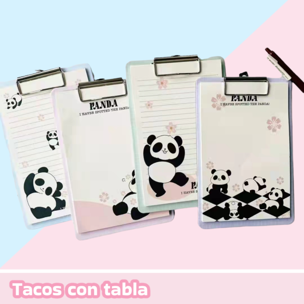 Libreta con tabla Panda