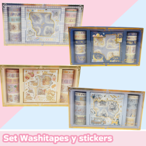 Set Washitapes y Stickers Diseños