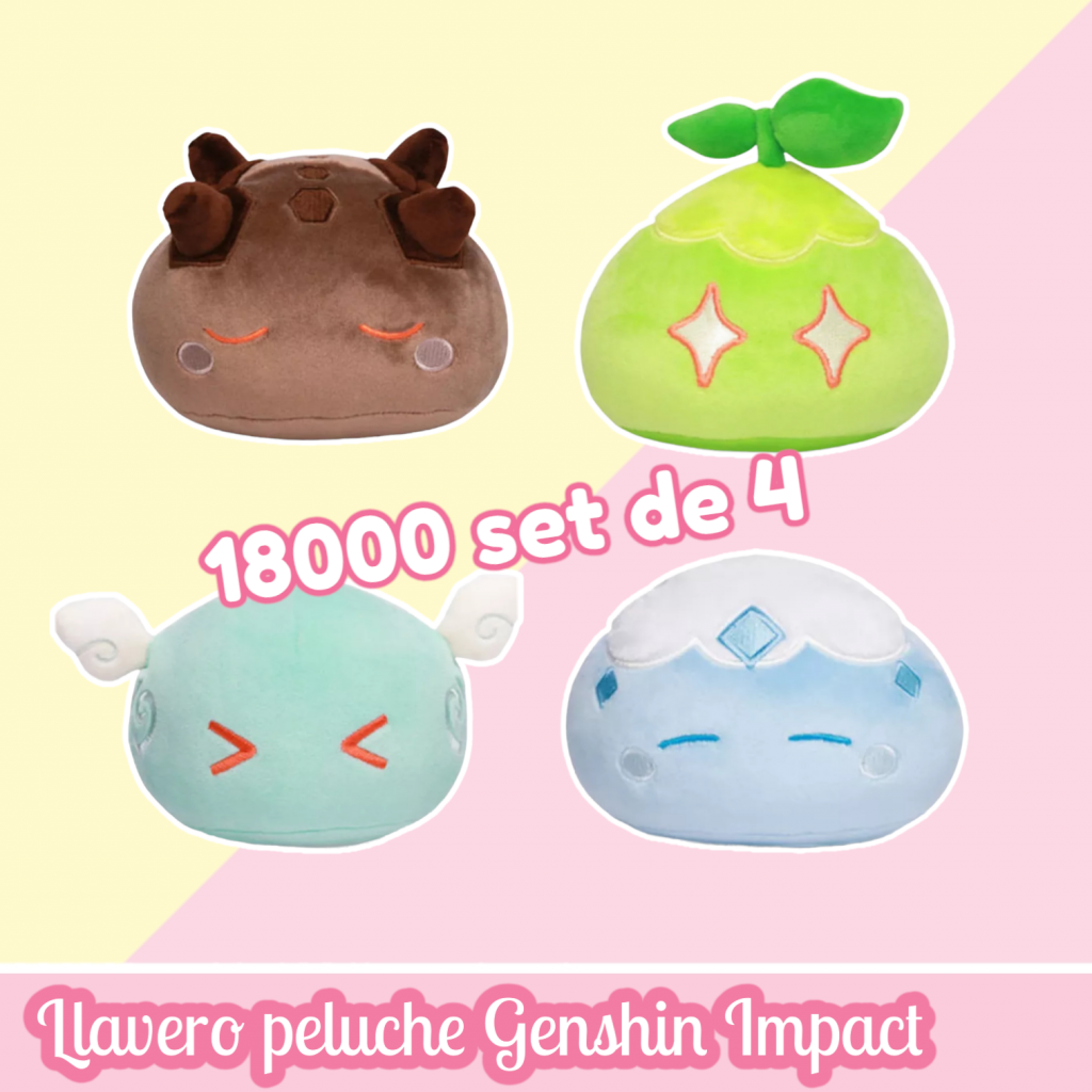 Set 4 Peluches Slime Genshin Impact [Articulo Nuevo]