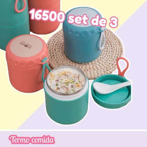 Set Termos Para Comida Colores