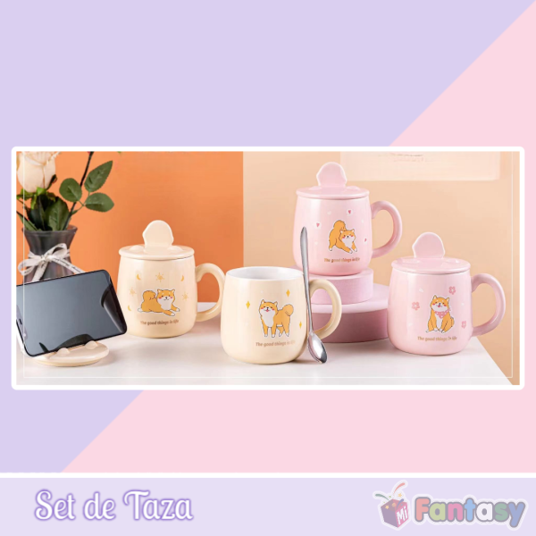 Set Taza Perritos Shiba