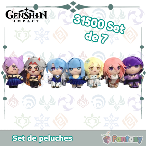 Set de 7 Peluches Genshin Impact