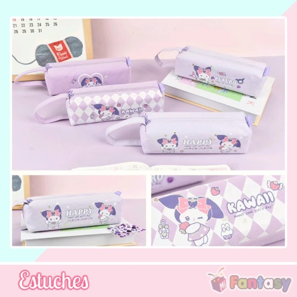 Estuche con brillos Kawaii