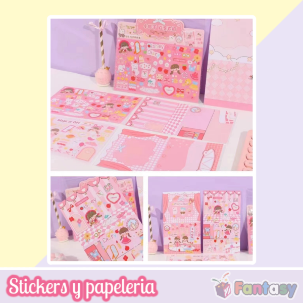 Set Stickers Grande Cute girl house