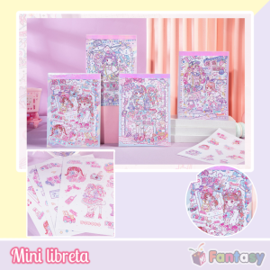 Mini libreta con stickers full color Anime Idol
