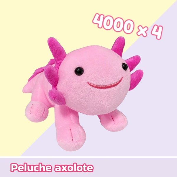 Peluche Axolote Minecraft Tamaño Mediano