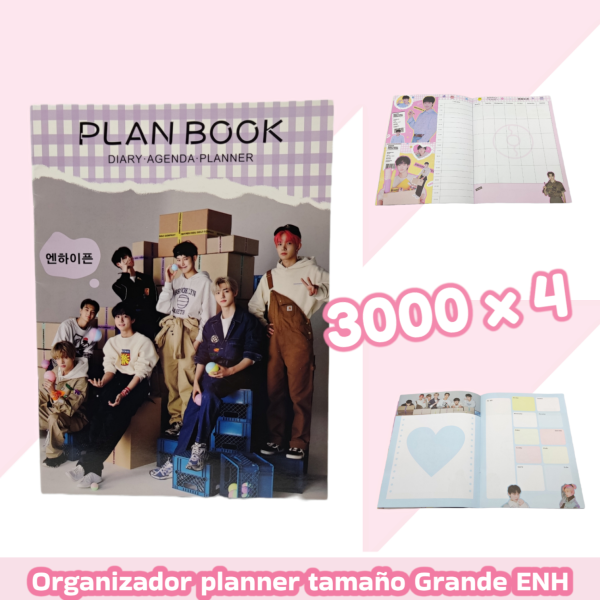 Planbook Organizador Escolar Kpop Tamaño Xl