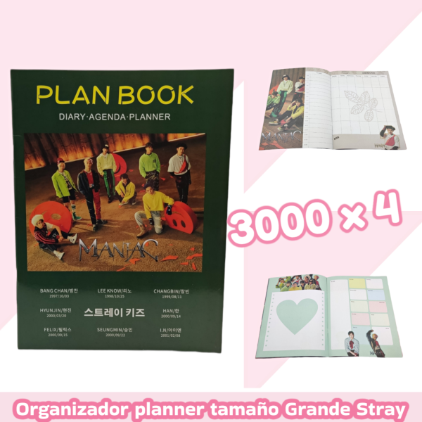 Planbook Organizador Escolar Kpop Tamaño Xl