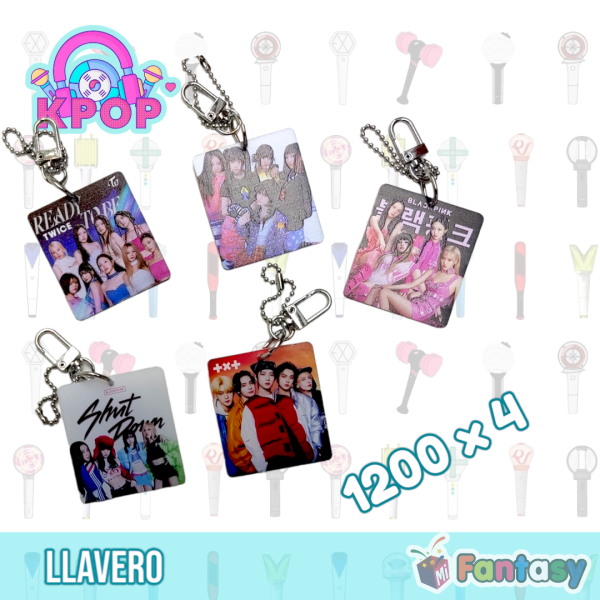 Set 5 Llaveros Kpop Acrílico