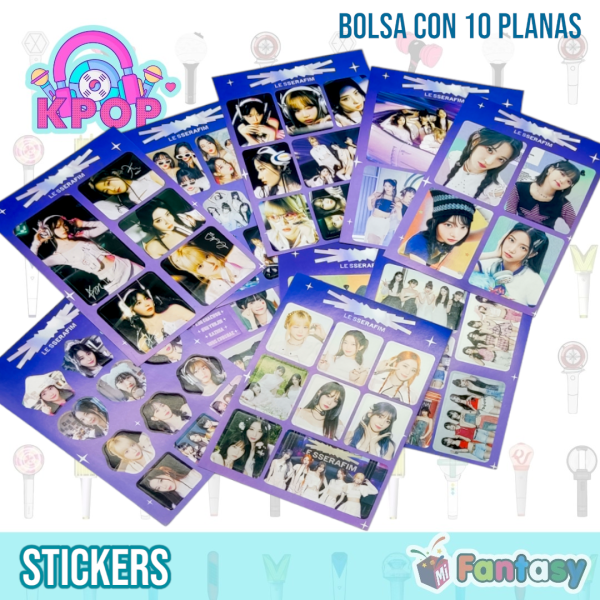 Set Stickers Kpop (4 Bolsas = 40 Planas de stickers)