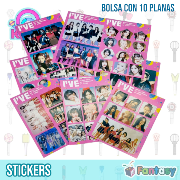 Set Stickers Kpop (4 Bolsas = 40 Planas de stickers)