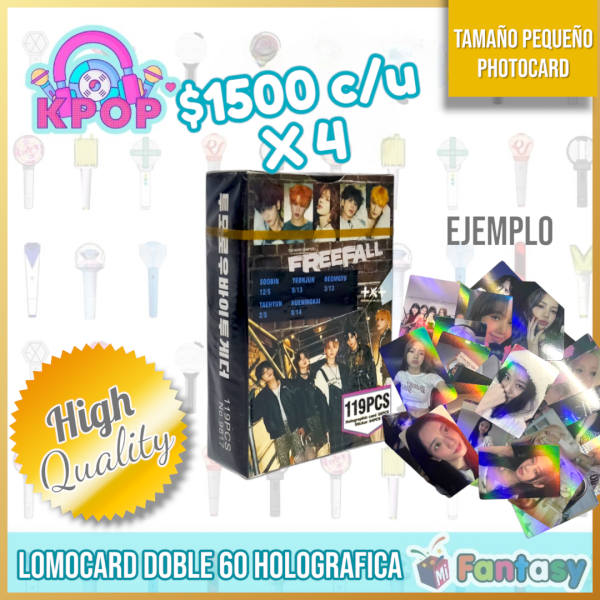 Lomocard Holografica con stickers TXT 119pcs