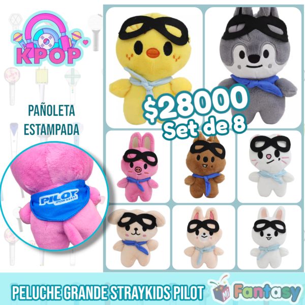 Set Peluche Straykids Pilot 23 cm