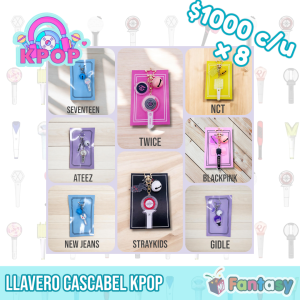 Set de 8 llaveros Kpop Lightstick