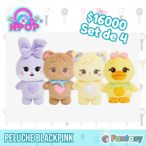 Set Peluche Black Pink Diseño Clasico